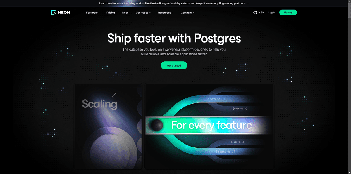 NeonDB Landing Page