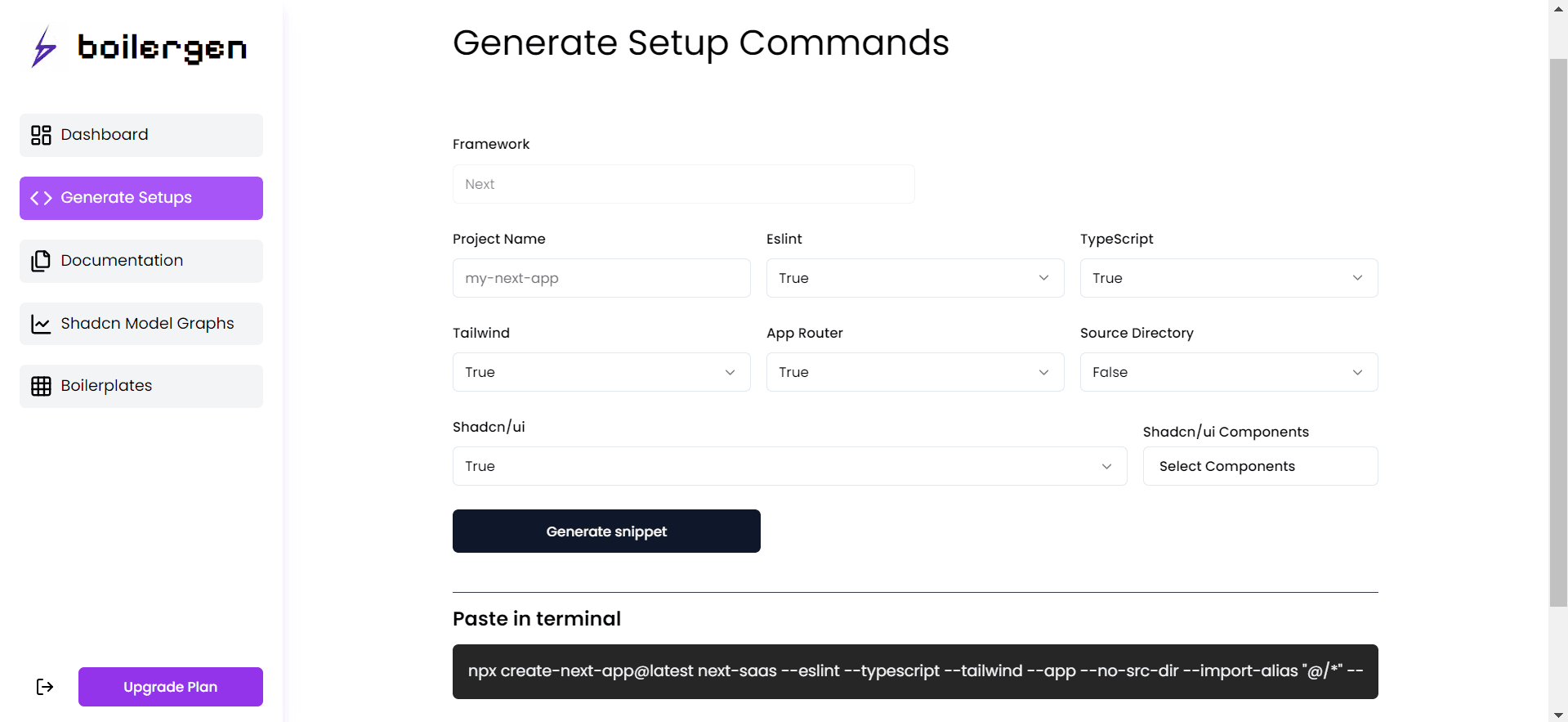 Generate Project Command